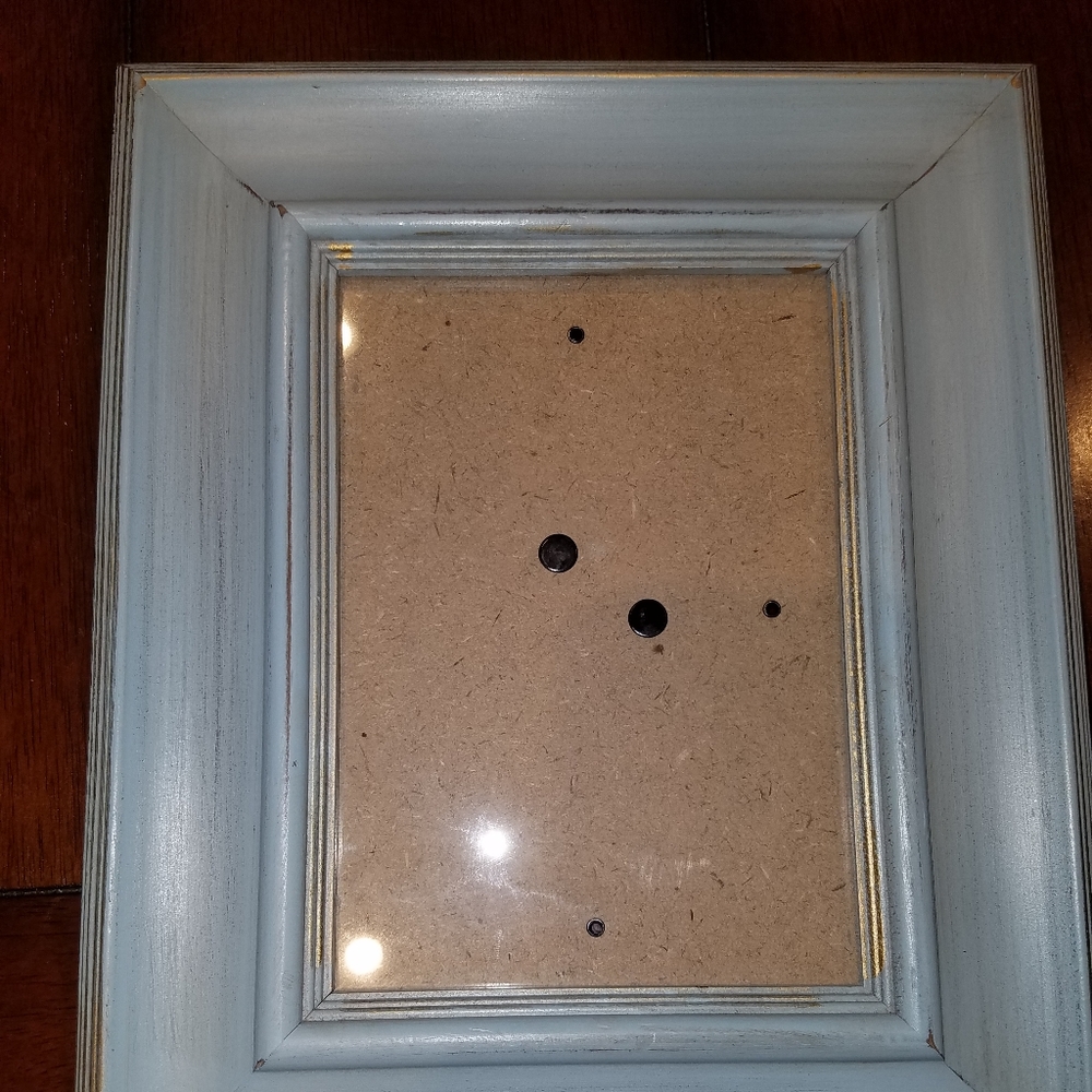 HOBBY LOBBY farmhouse style blue and gold picture frame - Picture 2 of 6